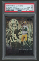Jordan Love 2020 Illusions Trophy Collection Emerald #8 (PSA 10) at PristineAuction.com