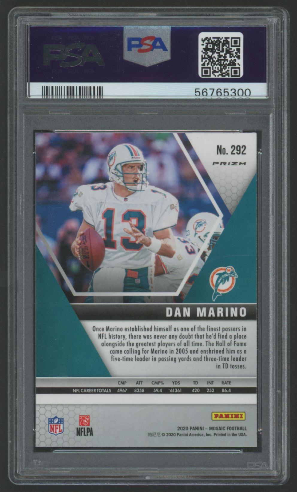 Dan Marino 2020 Mosaic Mosaic #292 (PSA 10) at PristineAuction.com Dan Marino 2020 Mosaic Mosaic #292 (PSA 10) at PristineAuction.com