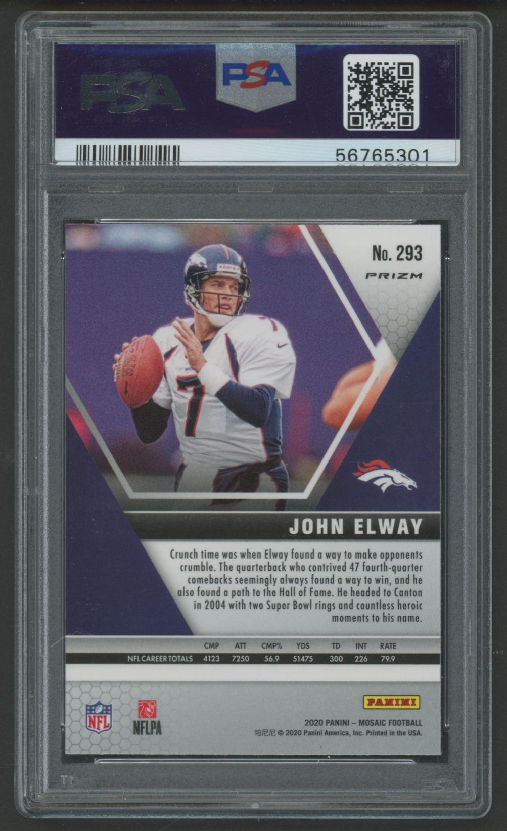 John Elway 2020 Mosaic Mosaic #293 (PSA 10) at PristineAuction.com John Elway 2020 Mosaic Mosaic #293 (PSA 10) at PristineAuction.com