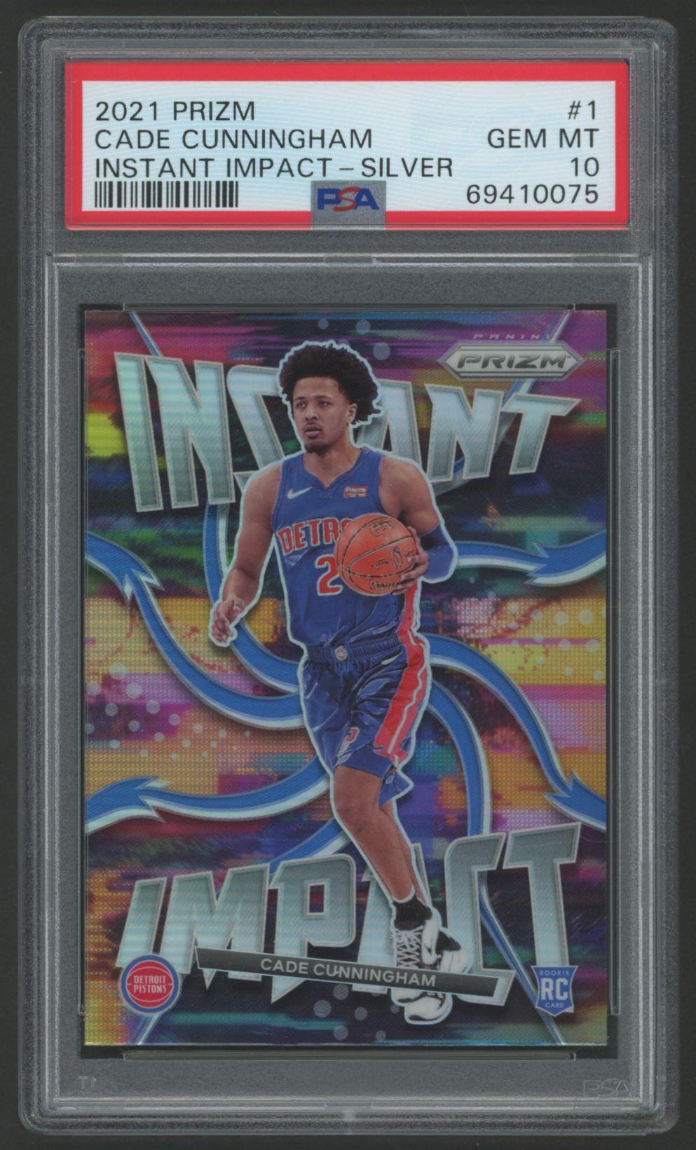 Cade Cunningham 2021 Panini Prizm Instant Impact Silver #1 (PSA 10) at PristineAuction.com Cade Cunningham 2021 Panini Prizm Instant Impact Silver #1 (PSA 10) at PristineAuction.com