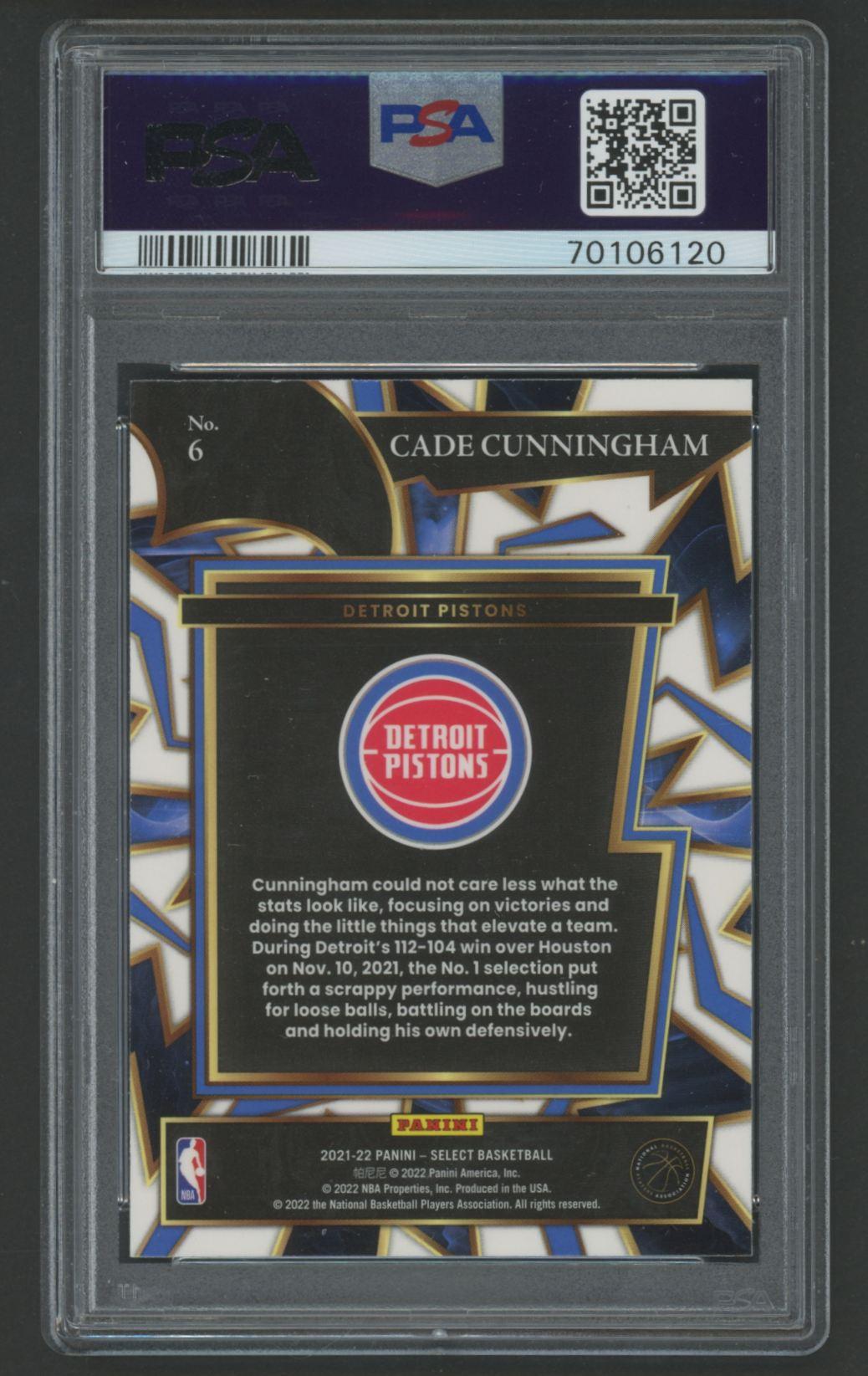 Cade Cunningham 2021 Select Turbo Charged #6 RC (PSA 10) at PristineAuction.com Cade Cunningham 2021 Select Turbo Charged #6 RC (PSA 10) at PristineAuction.com