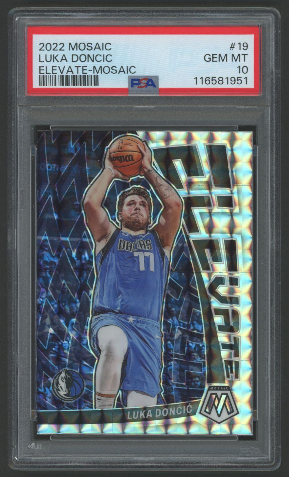 Luka Doncic 2022 Mosaic Mosaic Elevate #19 (PSA 10) at PristineAuction.com Luka Doncic 2022 Mosaic Mosaic Elevate #19 (PSA 10) at PristineAuction.com