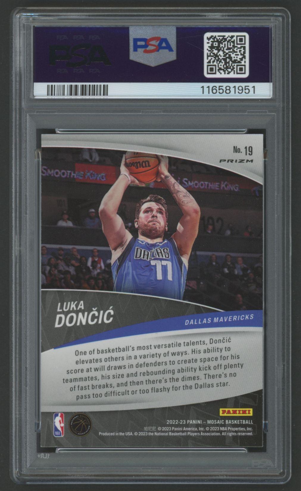 Luka Doncic 2022 Mosaic Mosaic Elevate #19 (PSA 10) at PristineAuction.com Luka Doncic 2022 Mosaic Mosaic Elevate #19 (PSA 10) at PristineAuction.com