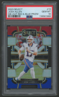 Josh Allen 2023 Select Die-Cut Red & Blue Prizm #13 (PSA 10) at PristineAuction.com