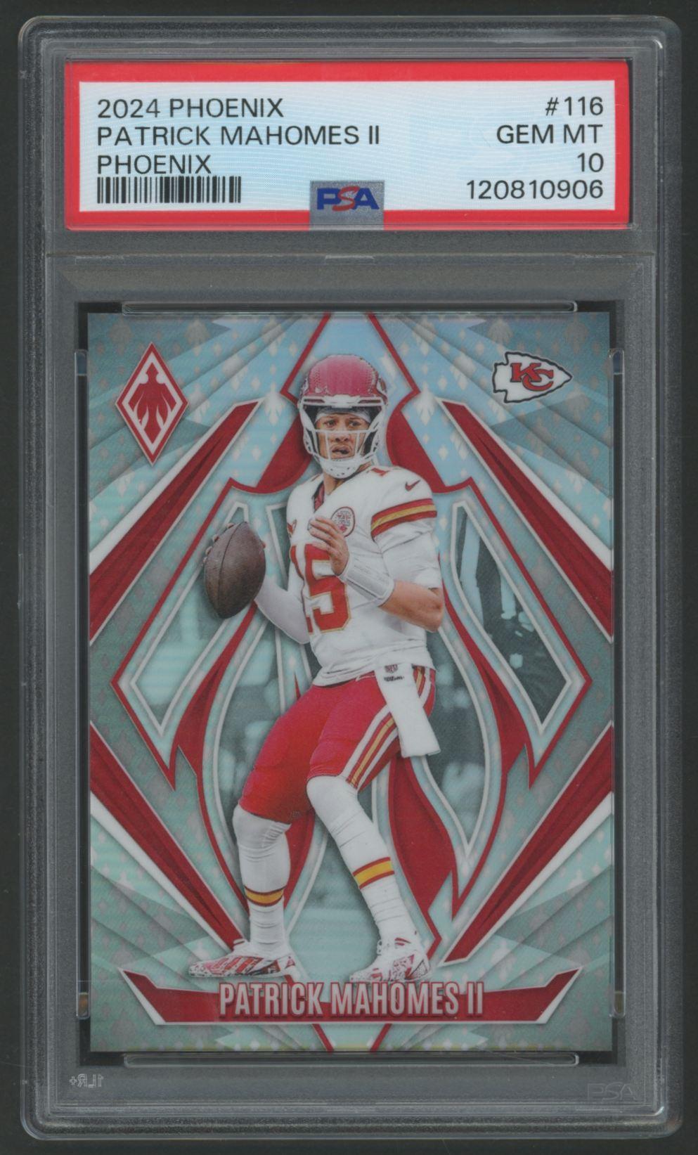 Patrick Mahomes II 2024 Panini Phoenix Phoenix #116 #288/399 (PSA 10) at PristineAuction.com Patrick Mahomes II 2024 Panini Phoenix Phoenix #116 #288/399 (PSA 10) at PristineAuction.com