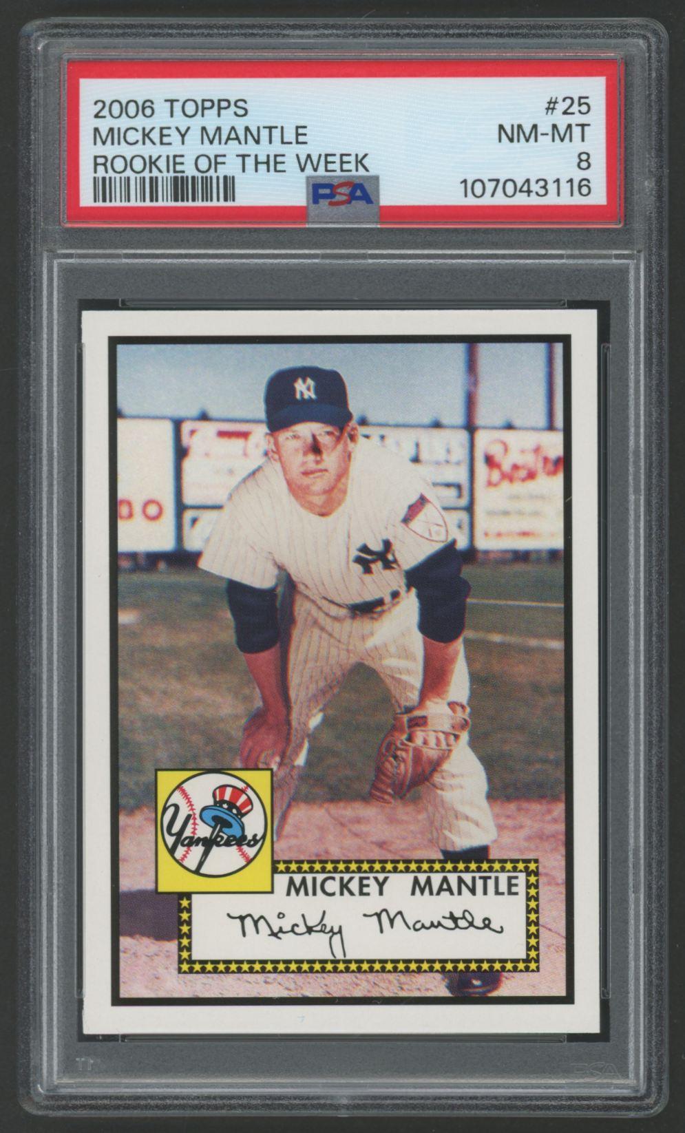 Mickey Mantle 2006 Topps Rookie of the Week #25 (PSA 8) at PristineAuction.com Mickey Mantle 2006 Topps Rookie of the Week #25 (PSA 8) at PristineAuction.com