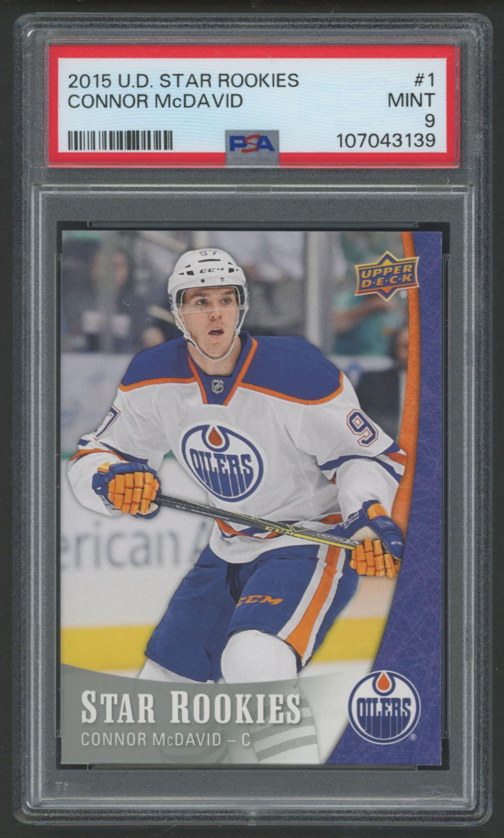 Connor McDavid 2015-16 Upper Deck Star Rookies #1 (PSA 9) at PristineAuction.com Connor McDavid 2015-16 Upper Deck Star Rookies #1 (PSA 9) at PristineAuction.com