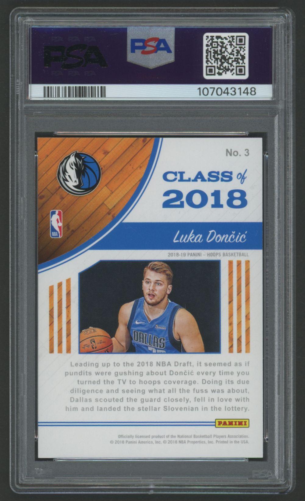Luka Doncic 2018-19 Hoops Class of 2018 #3 RC (PSA 10) at PristineAuction.com Luka Doncic 2018-19 Hoops Class of 2018 #3 RC (PSA 10) at PristineAuction.com