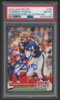 Thurman Thomas 2023 Leaf Pro Set Memories Autographs / '92 Pro Set #105 #15/59 (PSA 8) at PristineAuction.com