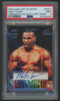 Mike Tyson 2023 Leaf Art of Sport Fiberoptic Autograph Navy Spectrum #FMT1 #1/12 (PSA 9) at PristineAuction.com