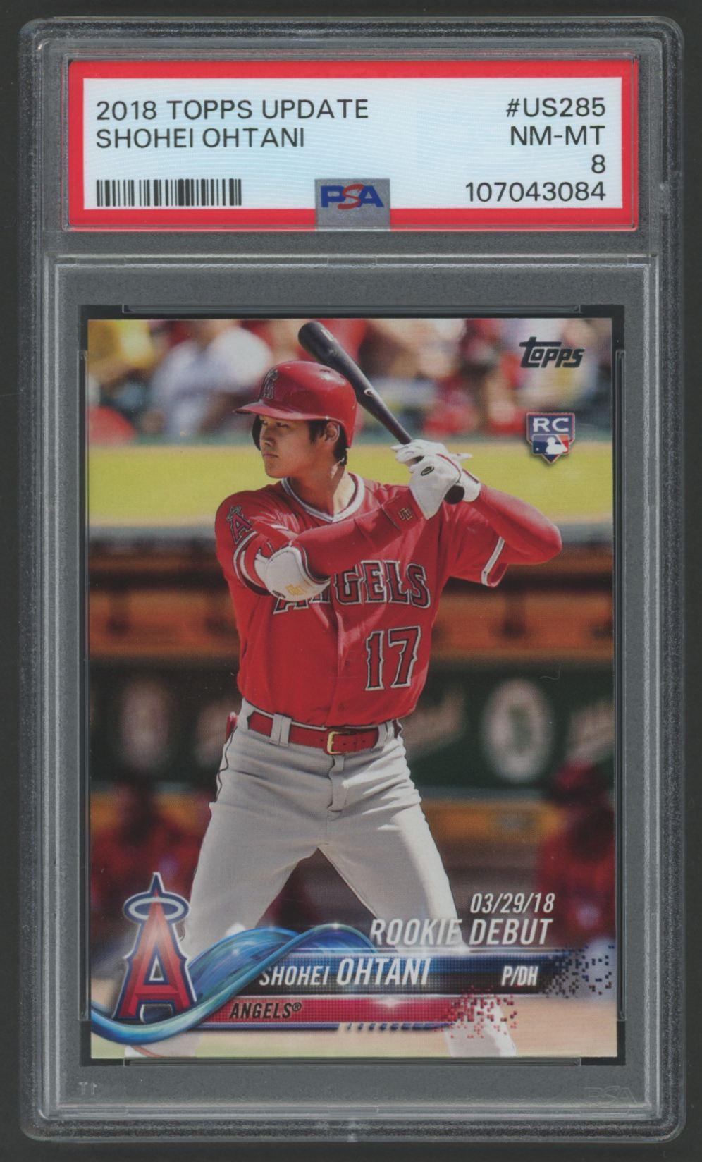 Shohei Ohtani 2018 Topps Update #US285 RC (PSA 8) at PristineAuction.com Shohei Ohtani 2018 Topps Update #US285 RC (PSA 8) at PristineAuction.com