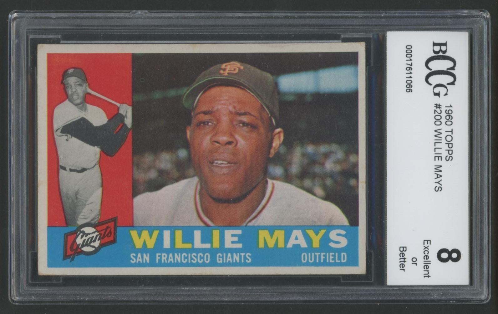 Willie Mays 1960 Topps #200 (BCCG 8) at PristineAuction.com Willie Mays 1960 Topps #200 (BCCG 8) at PristineAuction.com