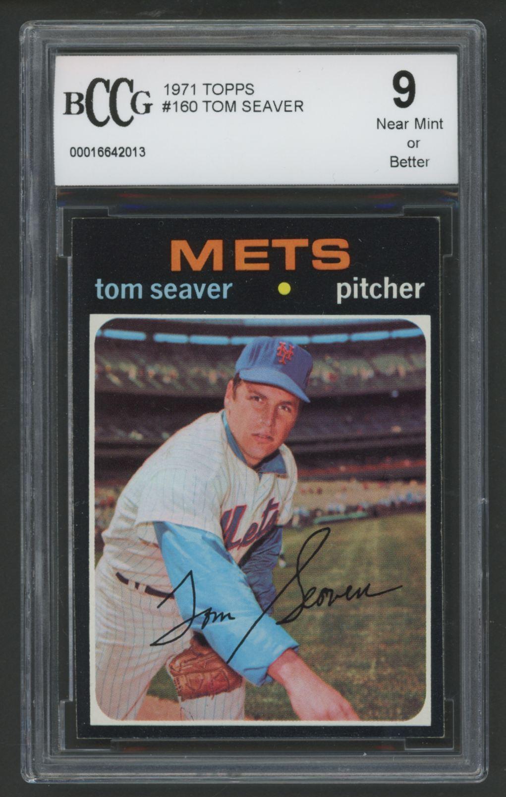 Tom Seaver 1971 Topps #160 (BCCG 9) at PristineAuction.com Tom Seaver 1971 Topps #160 (BCCG 9) at PristineAuction.com