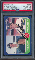 Jose Canseco Signed 1986 Fleer #649 RC (PSA 8 | Autograph Graded 10) at PristineAuction.com