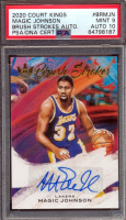 Magic Johnson 2020-21 Court Kings Brush Strokes Autographs #15 #45/75 (PSA 9 | Autograph Graded 10) at PristineAuction.com