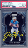 Justin Herbert Signed 2020 Panini Prizm Black #3 (PSA) at PristineAuction.com