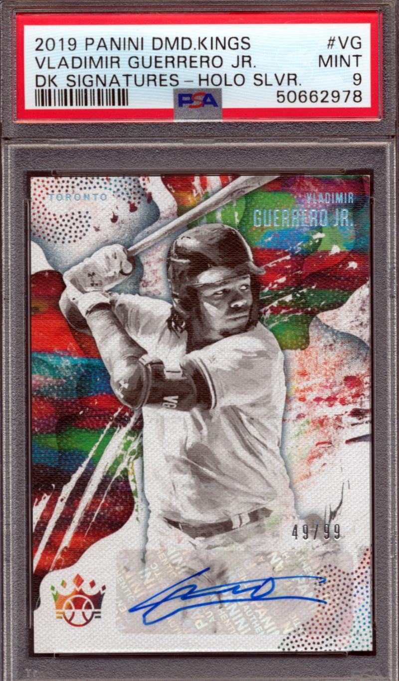 Vladimir Guerrero Jr. 2019 Diamond Kings DK Signatures Holo Silver #50 #49/99 (PSA 9) at PristineAuction.com Vladimir Guerrero Jr. 2019 Diamond Kings DK Signatures Holo Silver #50 #49/99 (PSA 9) at PristineAuction.com