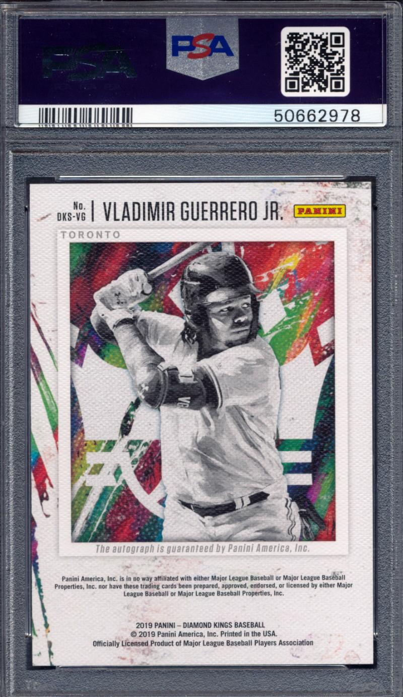 Vladimir Guerrero Jr. 2019 Diamond Kings DK Signatures Holo Silver #50 #49/99 (PSA 9) at PristineAuction.com Vladimir Guerrero Jr. 2019 Diamond Kings DK Signatures Holo Silver #50 #49/99 (PSA 9) at PristineAuction.com