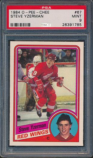 Steve Yzerman 1984-85 O-Pee-Chee #67 RC (PSA 9) at PristineAuction.com Steve Yzerman 1984-85 O-Pee-Chee #67 RC (PSA 9) at PristineAuction.com