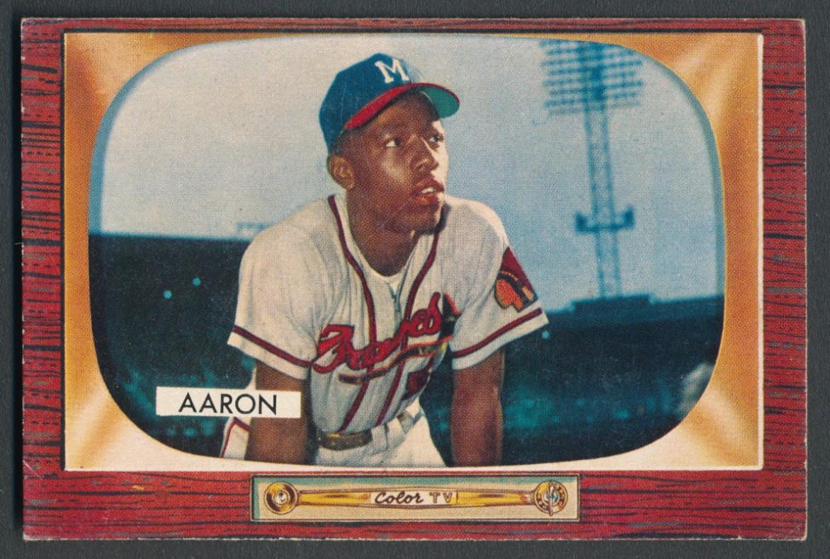 Hank Aaron 1955 Bowman #179 at PristineAuction.com Hank Aaron 1955 Bowman #179 at PristineAuction.com