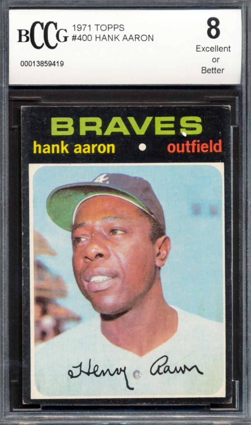 Hank Aaron 1971 Topps #400 (BCCG 8) at PristineAuction.com Hank Aaron 1971 Topps #400 (BCCG 8) at PristineAuction.com
