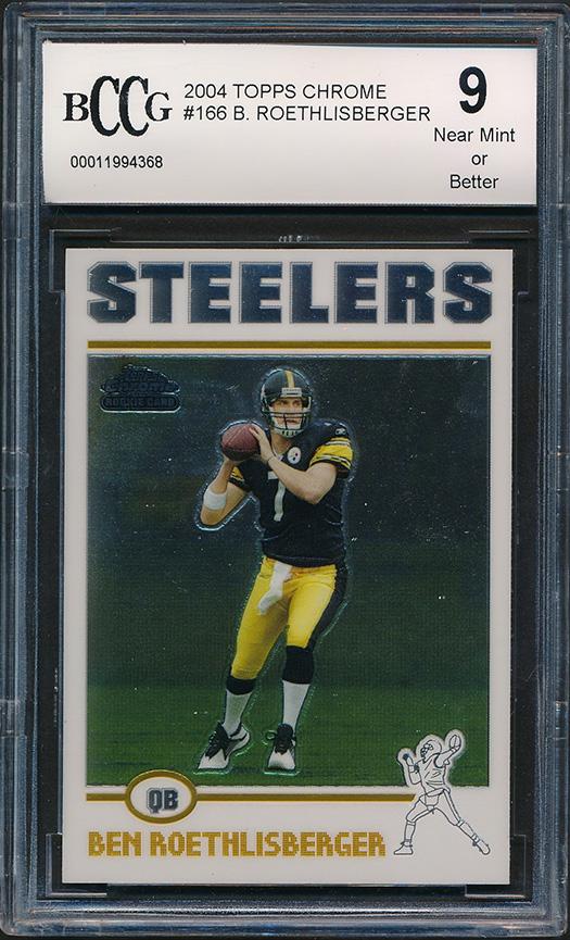 Ben Roethlisberger 2004 Topps Chrome #166 RC (BCCG 9) at PristineAuction.com Ben Roethlisberger 2004 Topps Chrome #166 RC (BCCG 9) at PristineAuction.com