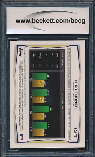 Trea Turner 2014 Bowman Chrome Draft Draft Pick Autographs #BCATT (BCCG 9) at PristineAuction.com Trea Turner 2014 Bowman Chrome Draft Draft Pick Autographs #BCATT (BCCG 9) at PristineAuction.com