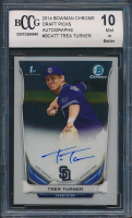 Trea Turner 2014 Bowman Chrome Draft Draft Pick Autographs #BCATT (BCCG 10) at PristineAuction.com