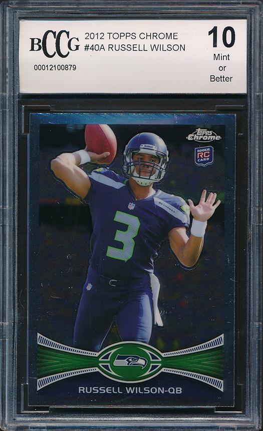 Russell Wilson 2012 Topps Chrome #40A (BCCG 10) at PristineAuction.com Russell Wilson 2012 Topps Chrome #40A (BCCG 10) at PristineAuction.com