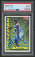 Bo Jackson Signed 1991 Score #412 (PSA 9 | Autograph Graded 9) at PristineAuction.com