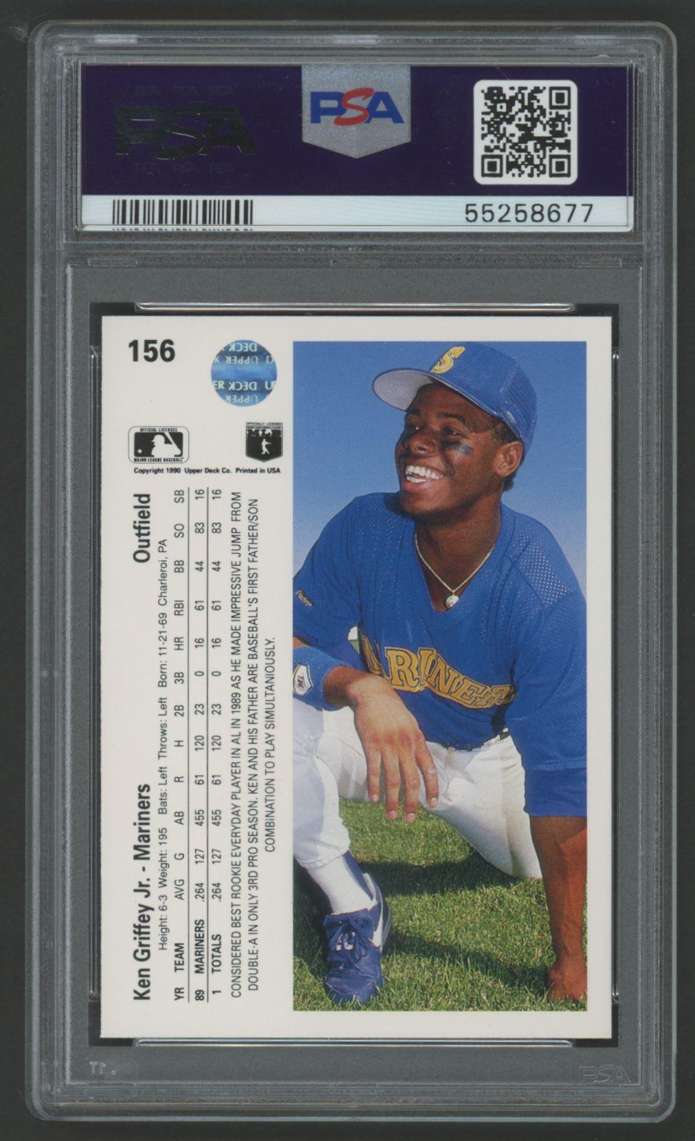 Ken Griffey Jr. 1990 Upper Deck #156 (PSA 10) at PristineAuction.com Ken Griffey Jr. 1990 Upper Deck #156 (PSA 10) at PristineAuction.com