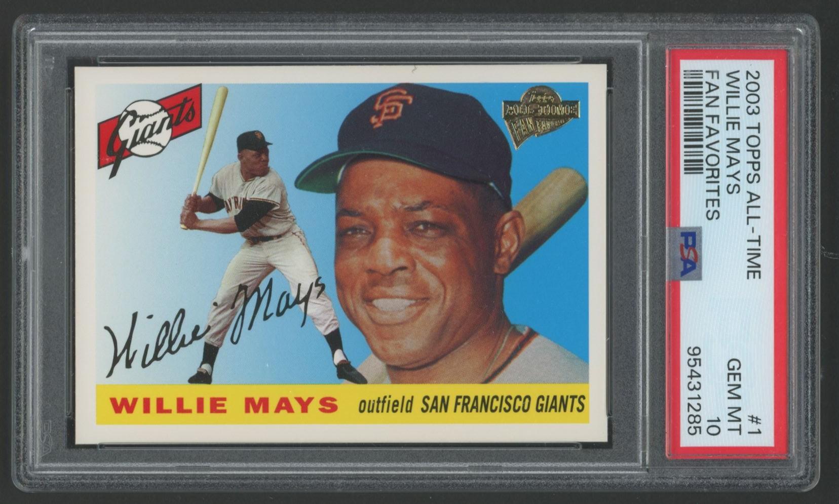 Willie Mays 2003 Topps All-Time Fan Favorites #1 (PSA 10) at PristineAuction.com Willie Mays 2003 Topps All-Time Fan Favorites #1 (PSA 10) at PristineAuction.com