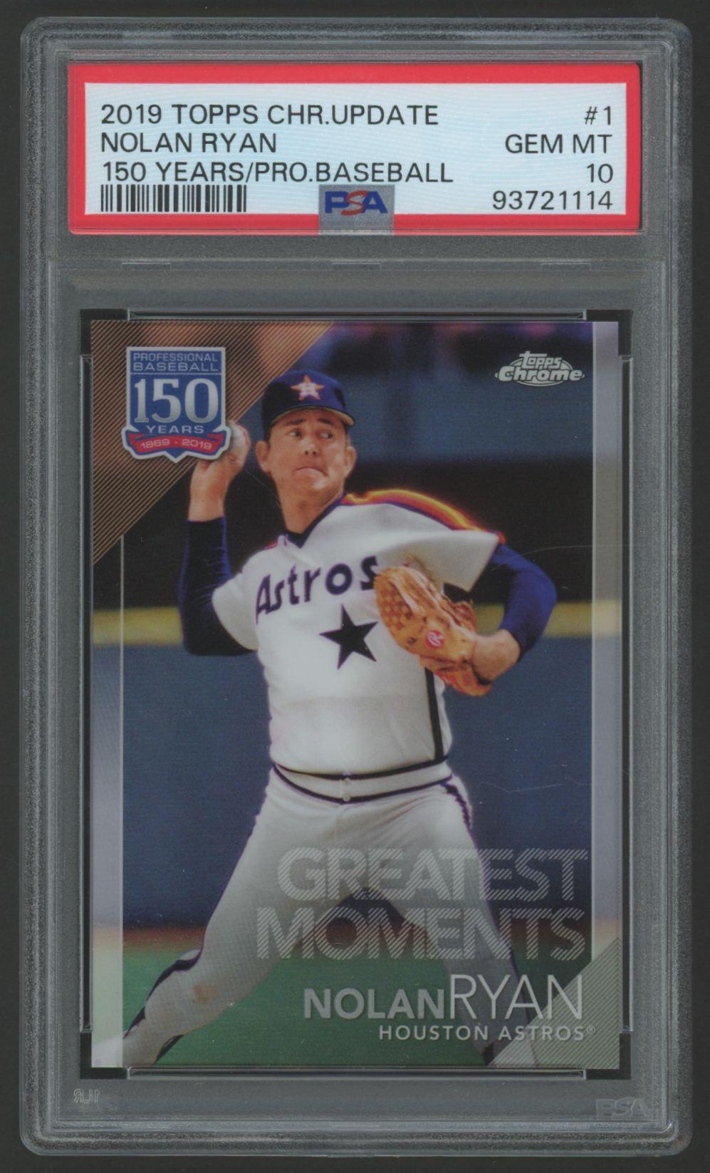 Nolan Ryan 2019 Topps Chrome Update Moments #1 (PSA 10) at PristineAuction.com Nolan Ryan 2019 Topps Chrome Update Moments #1 (PSA 10) at PristineAuction.com