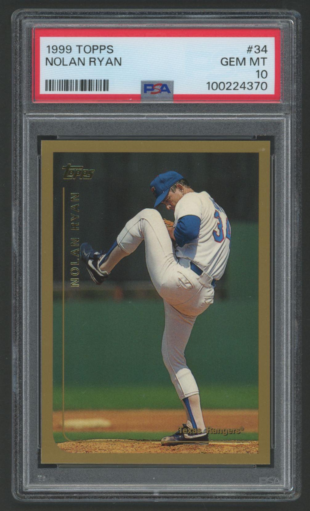 Nolan Ryan 1999 Topps #34 (PSA 10) at PristineAuction.com Nolan Ryan 1999 Topps #34 (PSA 10) at PristineAuction.com