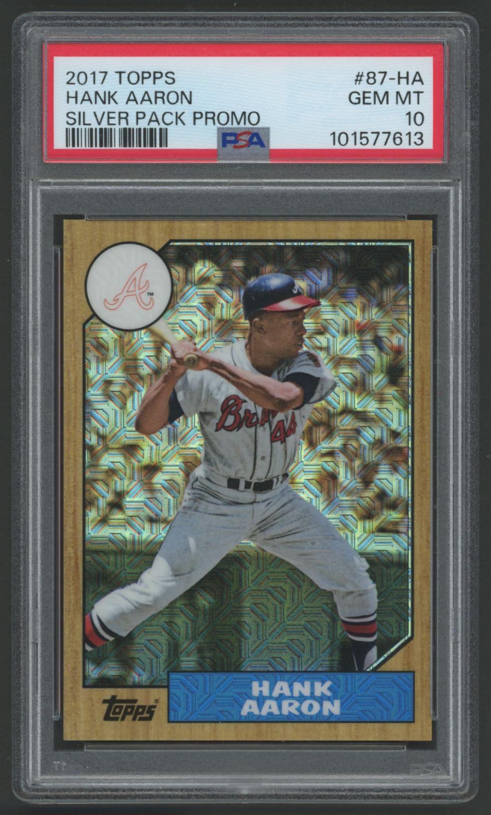 Hank Aaron 2017 Topps / Silver 1987 #87HA (PSA 10) at PristineAuction.com Hank Aaron 2017 Topps / Silver 1987 #87HA (PSA 10) at PristineAuction.com
