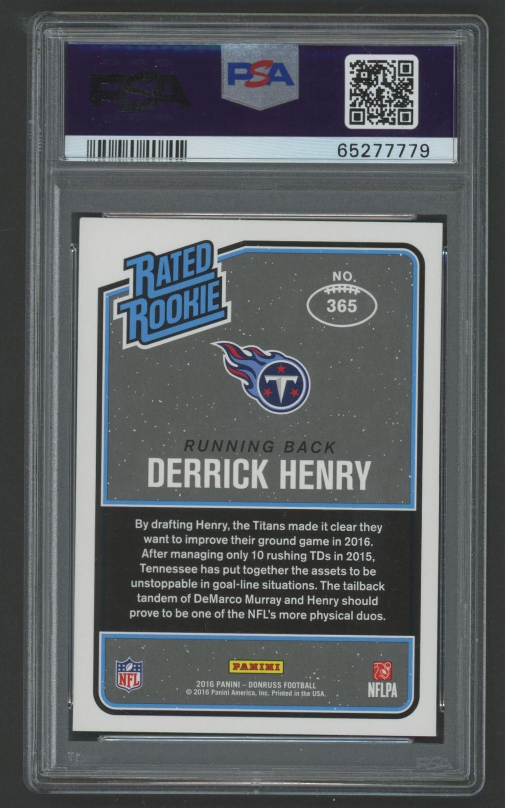 Derrick Henry 2016 Donruss RR #365 (PSA 9) at PristineAuction.com Derrick Henry 2016 Donruss RR #365 (PSA 9) at PristineAuction.com