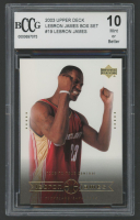 Lebron James 2003 Upper Deck Lebron James Box Set #19 RC (BCCG 10) at PristineAuction.com