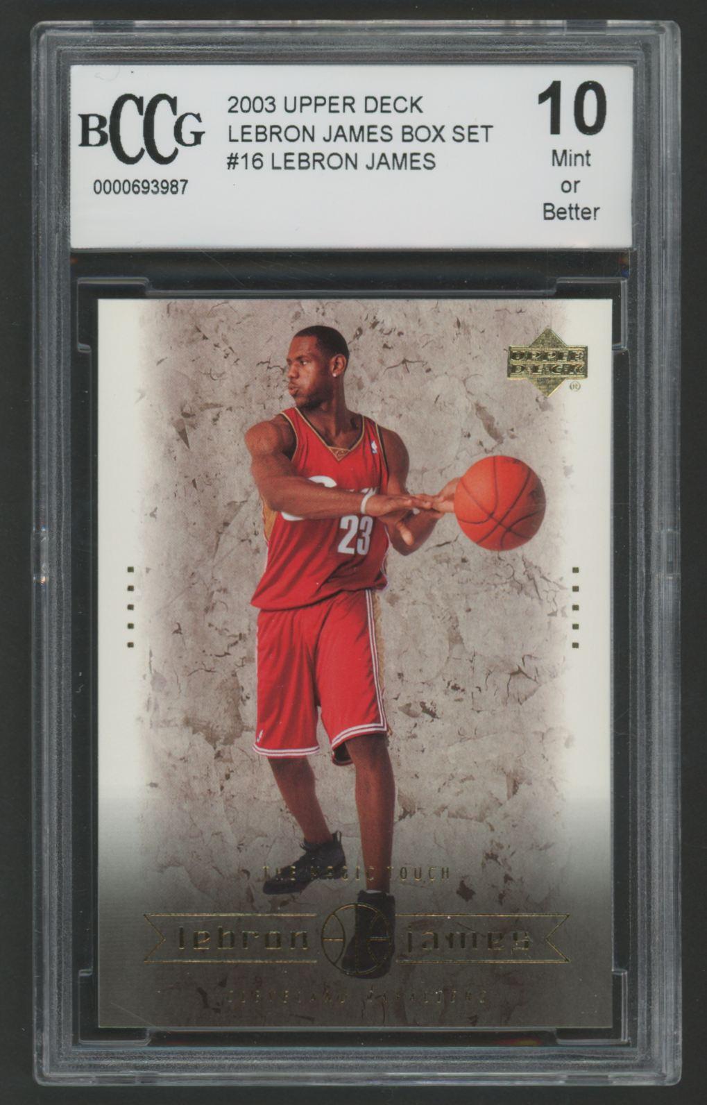 Lebron James 2003 Upper Deck Lebron James Box Set #16 RC (BCCG 10) at PristineAuction.com Lebron James 2003 Upper Deck Lebron James Box Set #16 RC (BCCG 10) at PristineAuction.com