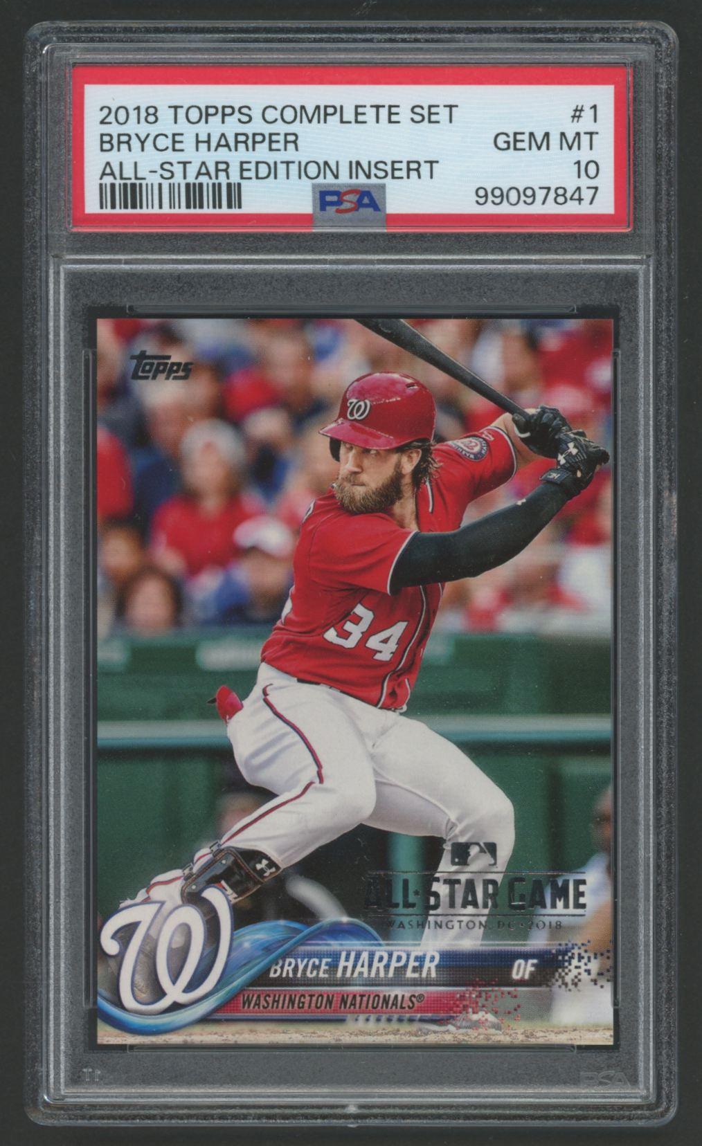 Bryce Harper 2018 Topps Complete All-Star Insert #1 (PSA 10) at PristineAuction.com Bryce Harper 2018 Topps Complete All-Star Insert #1 (PSA 10) at PristineAuction.com