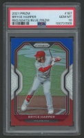 Bryce Harper 2021 Panini Prizm Red White Blue #187 (PSA 10) at PristineAuction.com