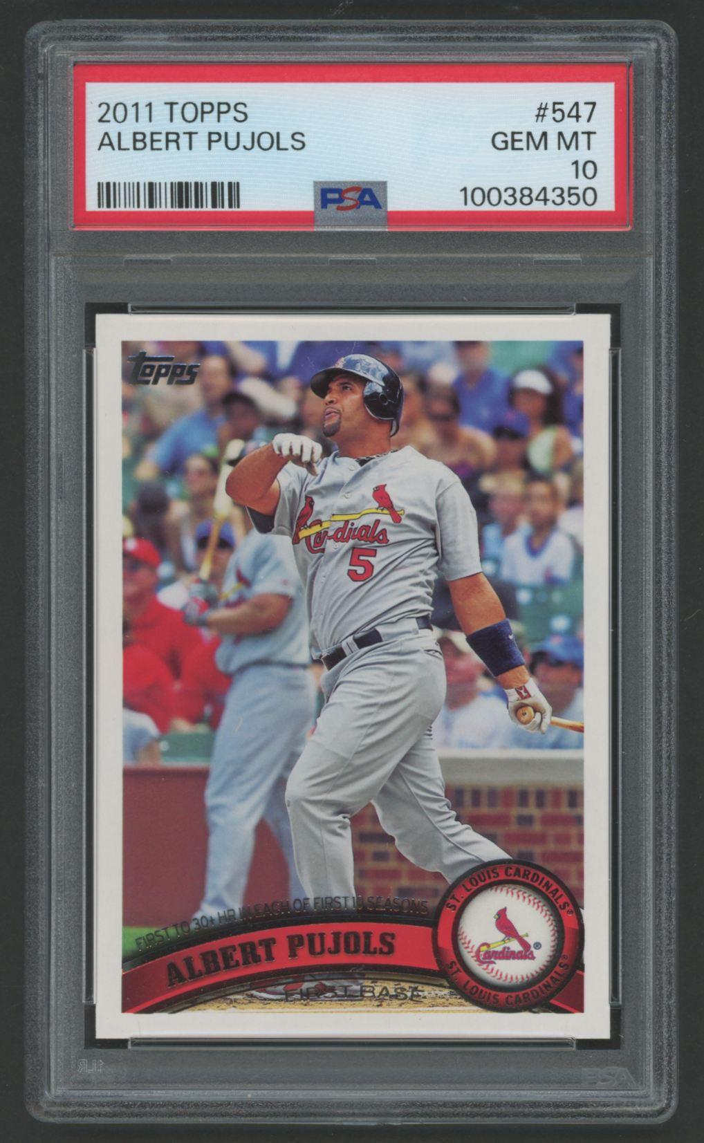 Albert Pujols 2011 Topps #547 (PSA 10) at PristineAuction.com Albert Pujols 2011 Topps #547 (PSA 10) at PristineAuction.com