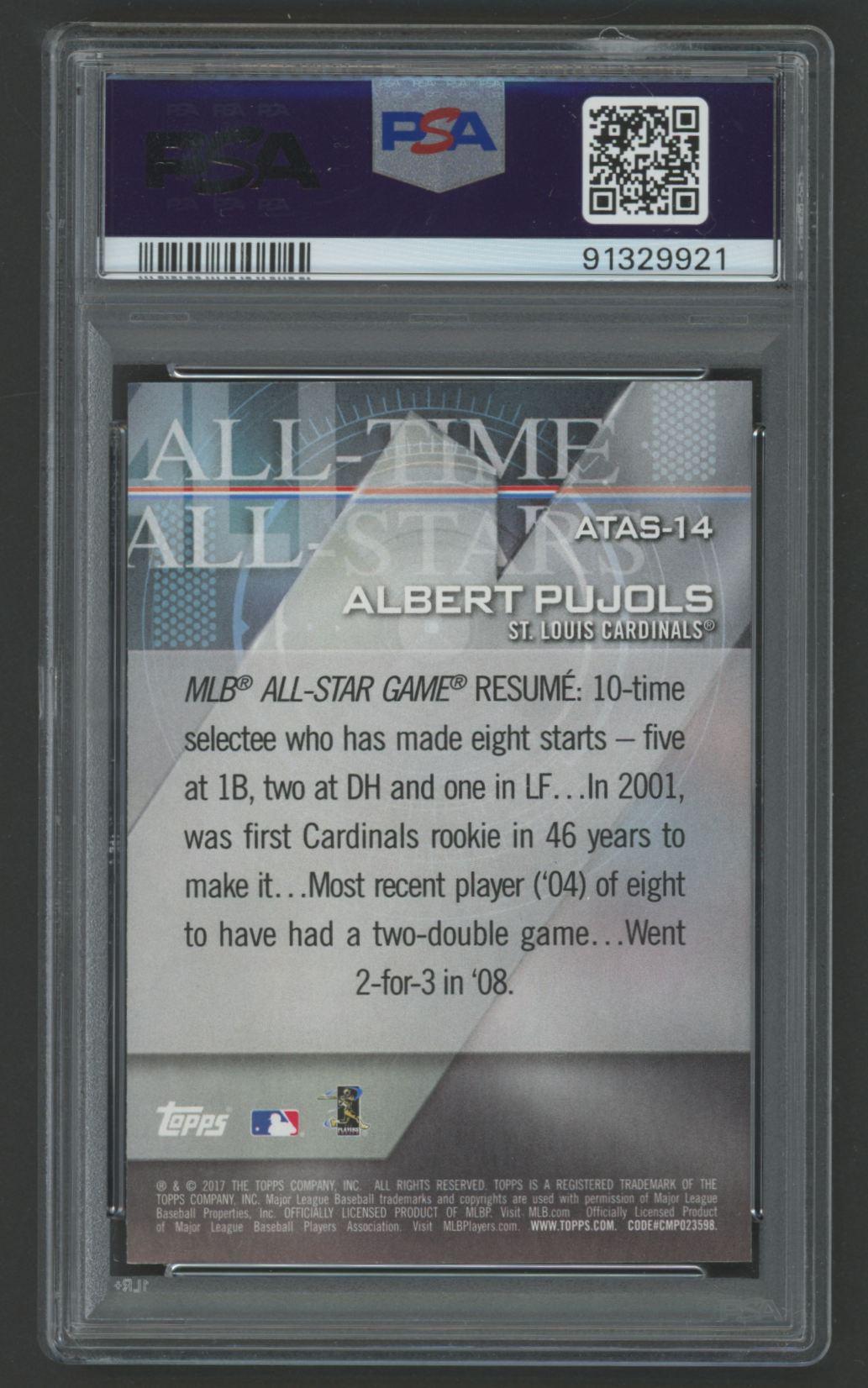 Albert Pujols 2017 Topps All-Time All-Stars #14 (PSA 10) at PristineAuction.com Albert Pujols 2017 Topps All-Time All-Stars #14 (PSA 10) at PristineAuction.com