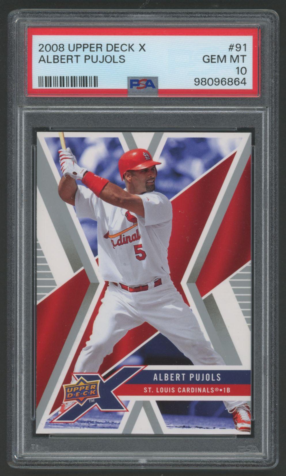 Albert Pujols 2008 Upper Deck X #91 (PSA 10) at PristineAuction.com Albert Pujols 2008 Upper Deck X #91 (PSA 10) at PristineAuction.com