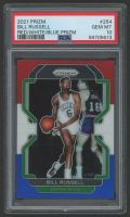 Bill Russell 2021 Panini Prizm Red/White/Blue Prizm #254 (PSA 10) at PristineAuction.com