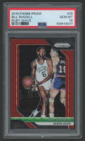 Bill Russell 2018 Prizm Ruby Wave Prizm #25 (PSA 10) at PristineAuction.com