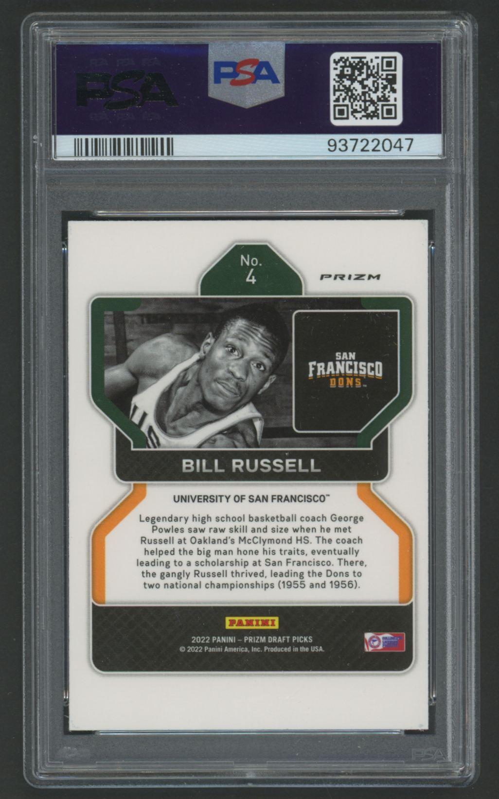 Bill Russell 2022 Prizm Draft Picks Hyper Prizm #4 (PSA 10) at PristineAuction.com Bill Russell 2022 Prizm Draft Picks Hyper Prizm #4 (PSA 10) at PristineAuction.com
