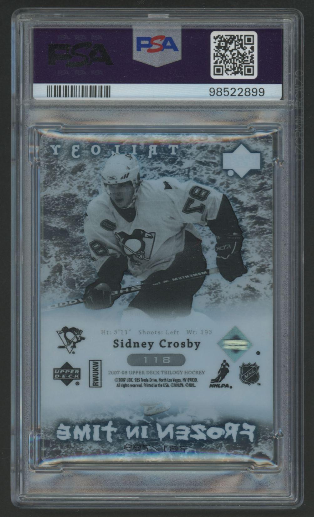 Sidney Crosby 2007 Upper Deck Trilogy #118 (PSA 10) at PristineAuction.com Sidney Crosby 2007 Upper Deck Trilogy #118 (PSA 10) at PristineAuction.com