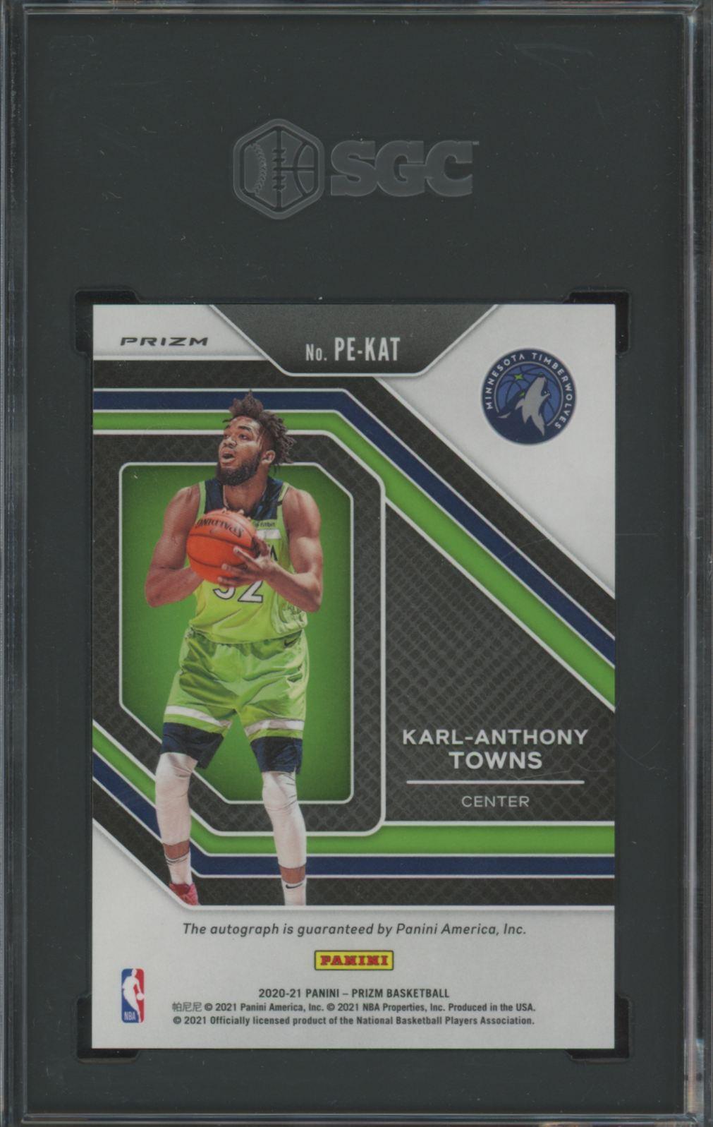 Karl-Anthony Towns 2020-21 Panini Prizm Penmanship Prizms Silver #11 (SGC 9.5 | Autograph Graded 10) at PristineAuction.com Karl-Anthony Towns 2020-21 Panini Prizm Penmanship Prizms Silver #11 (SGC 9.5 | Autograph Graded 10) at PristineAuction.com