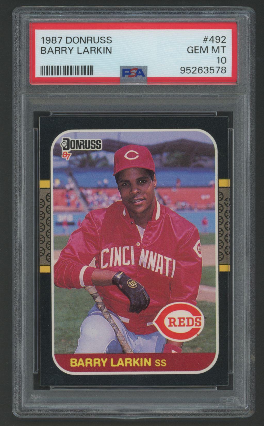 Barry Larkin 1987 Donruss #492 (PSA 10) at PristineAuction.com Barry Larkin 1987 Donruss #492 (PSA 10) at PristineAuction.com