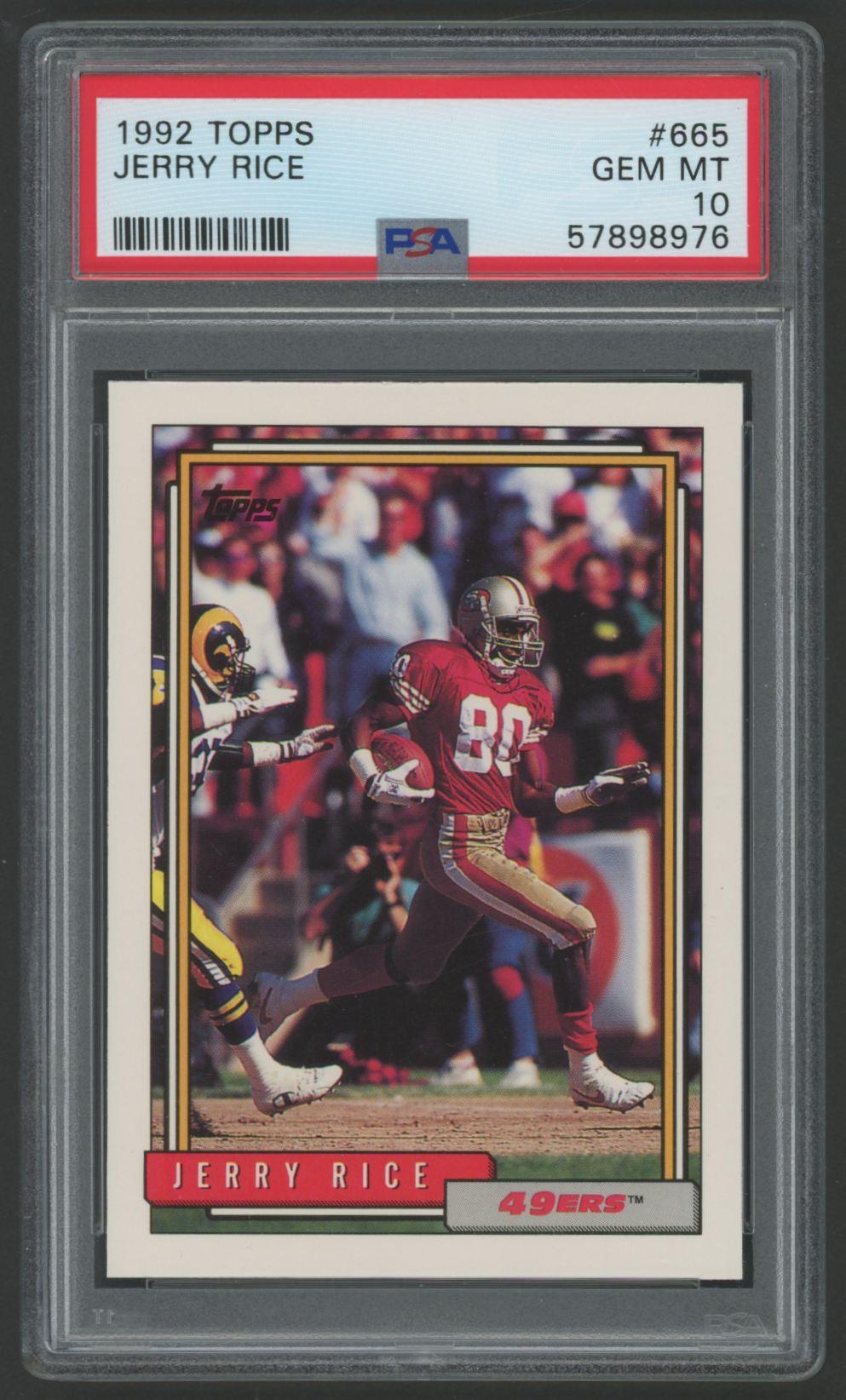 Jerry Rice 1992 Topps #665 (PSA 10) at PristineAuction.com Jerry Rice 1992 Topps #665 (PSA 10) at PristineAuction.com
